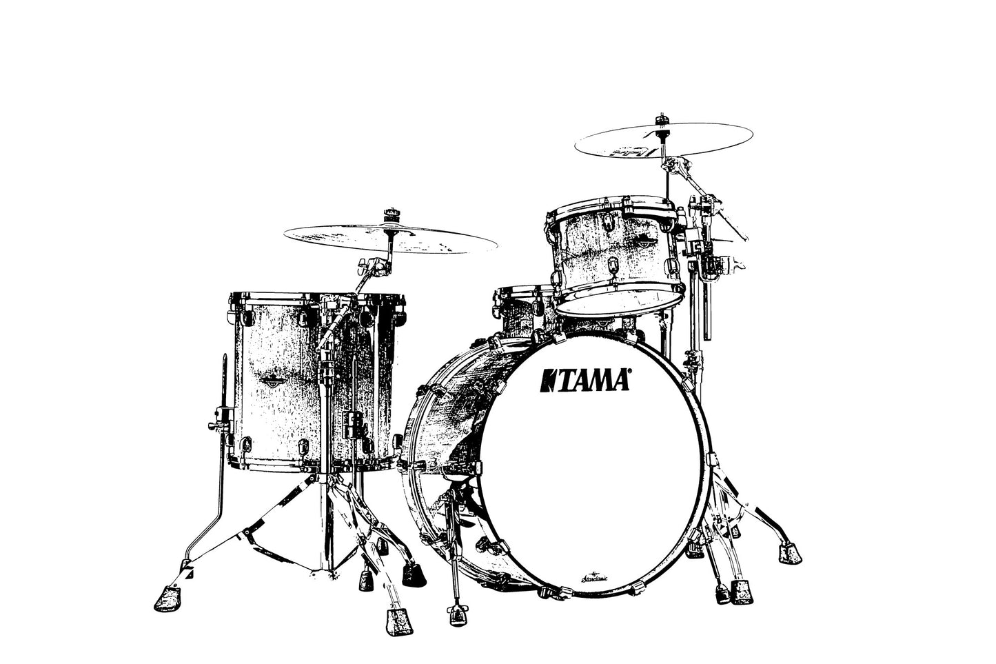 TAMA Starclassic Maple Duracover Wrap Shell Kit 3 teilig - Turquoise Pearl/Smoked Black Nickel HW
