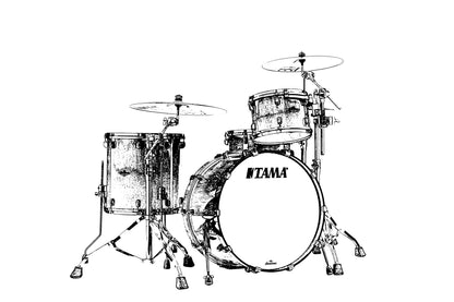 TAMA Starclassic Maple Duracover Wrap Shell Kit 3 teilig - Turquoise Pearl/Black Nickel HW