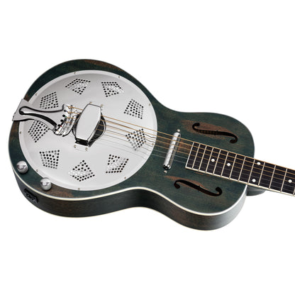 ORTEGA Americana Series Resonatorgitarre 6 String - Distressed Denim Matte / Chrom HW