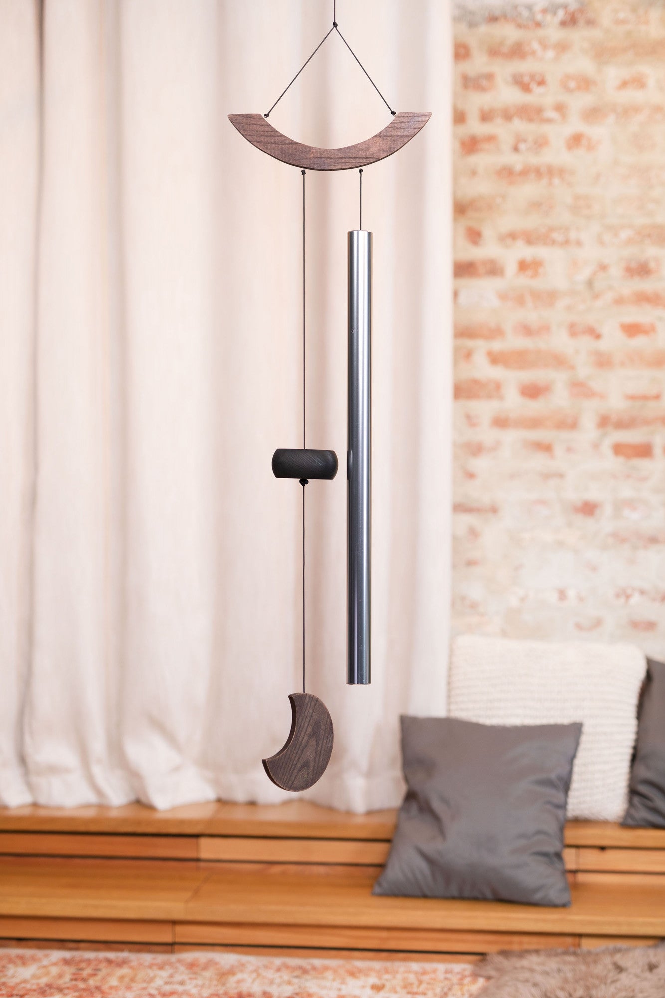 MEINL Sonic Energy Moon Meditation Chime 49"/125 cm - 432 Hz - Curved Suspension/Silver