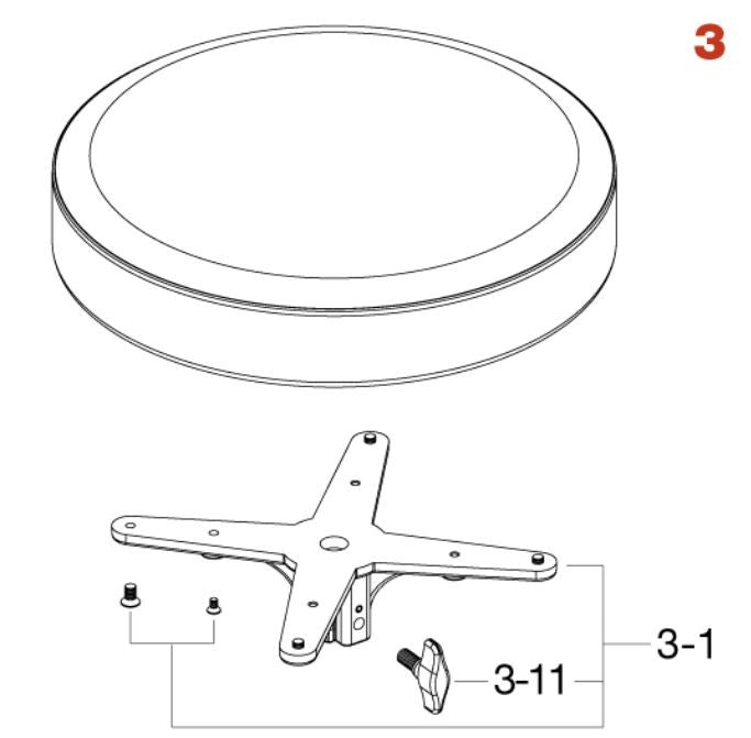 TAMA Sitzflächen Baugruppe für HT10S Drum Throne