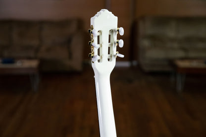 ORTEGA Family Series Pro 4/4 Konzertgitarre 6 String - Massive Fichte / Mahagoni White + Bag