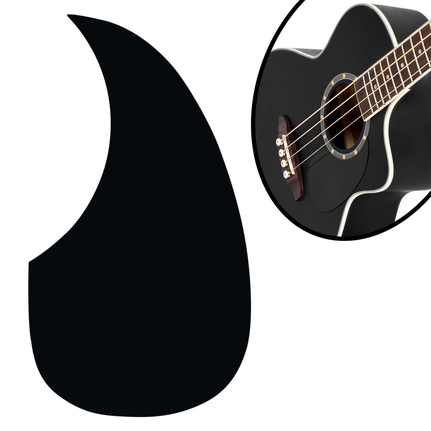 ORTEGA Deep Series 7 Medium Scale Acoustic Bass 4 String - Spruce / Mahogany Satin Black