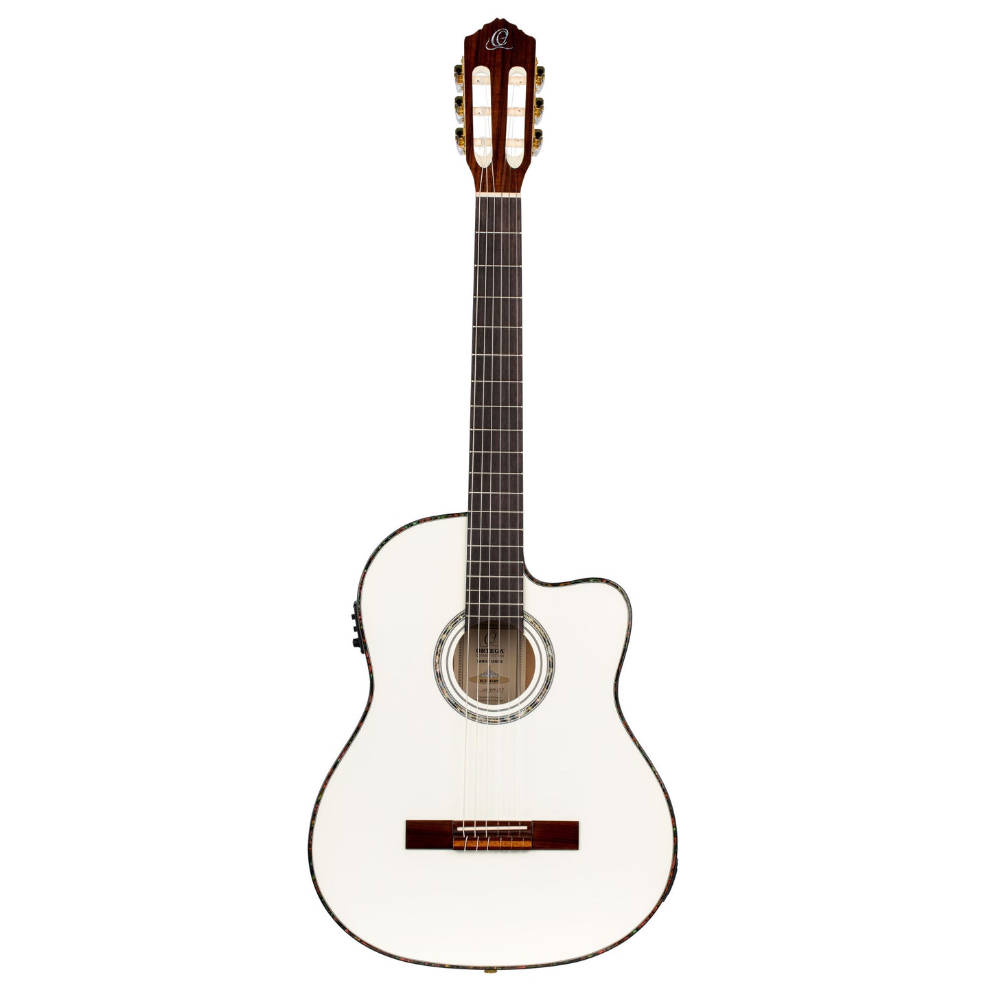 ORTEGA Family Series Pro 4/4 Konzertgitarre 6 String - Massive Fichte / Mahagoni White + Bag