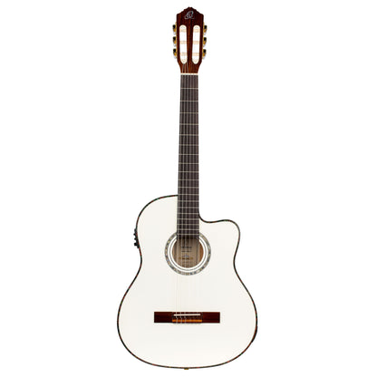 ORTEGA Family Series Pro 4/4 Konzertgitarre 6 String - Massive Fichte / Mahagoni White + Bag
