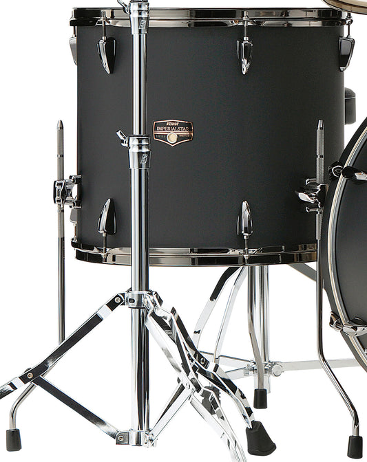 TAMA Imperialstar Floor Tom 14" x 12" - Blacked Out Black/Black Nickel HW