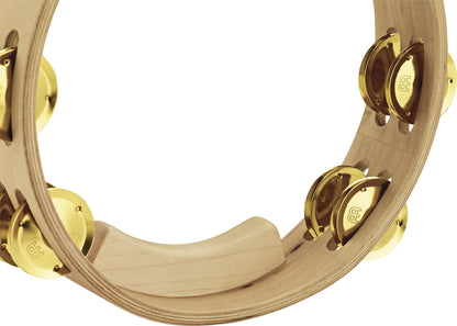 MEINL Percussion Artisan Edition Series Dual-Row Wood Tambourine - 10"
