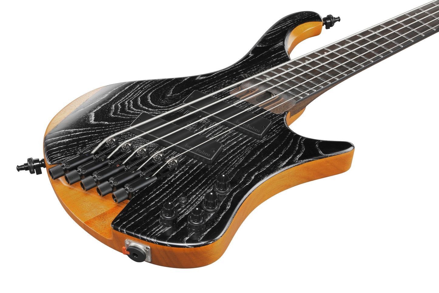 IBANEZ Bass Workshop EHB E-Bass 5-String Multi Scale - Silver Wave Black Low Gloss + Gigbag
