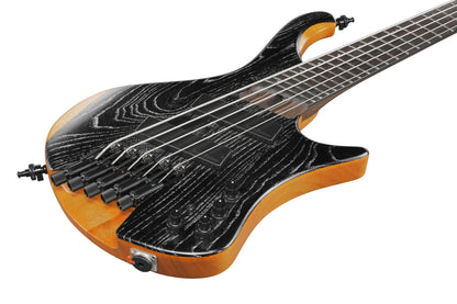 IBANEZ Bass Workshop EHB E-Bass 5-String Multi Scale - Silver Wave Black Low Gloss + Gigbag