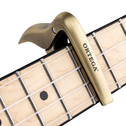 ORTEGA Ukulele Capo - Brushed Brass Design
