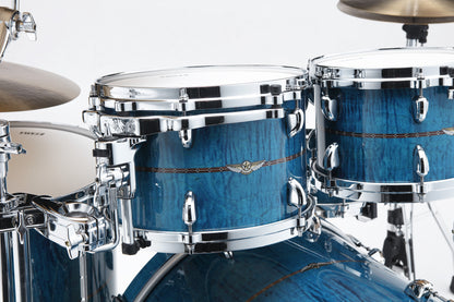 TAMA STAR Maple Rack Tom 10" x 7" - Ocean Blue Curly Maple/Chrom HW/mit Inlay (outside)