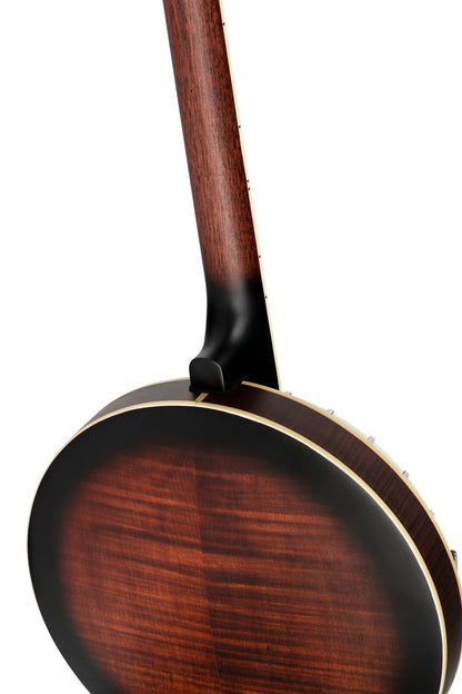 ORTEGA Americana Serie Banjo 5 String - Open Back / Mahogany Satin Whiskey Burst