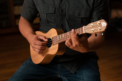 ORTEGA Timber Series Concert Ukulele 4 String - Solid Cedar / Walnut Natural + Bag