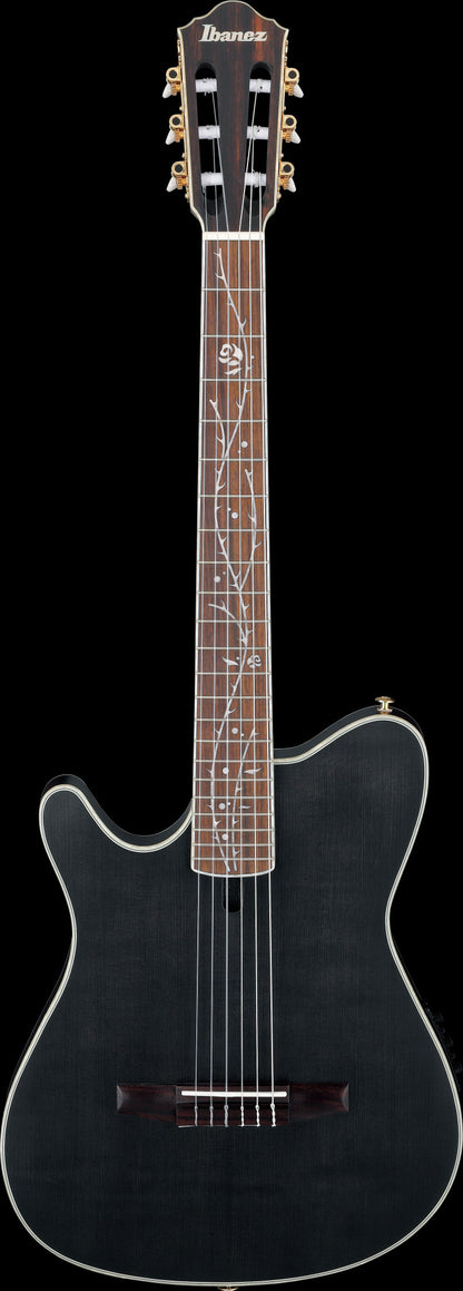 IBANEZ Tim Henson Signature Nylon String Guitar 6-String Lefty - Transparent Black Flat