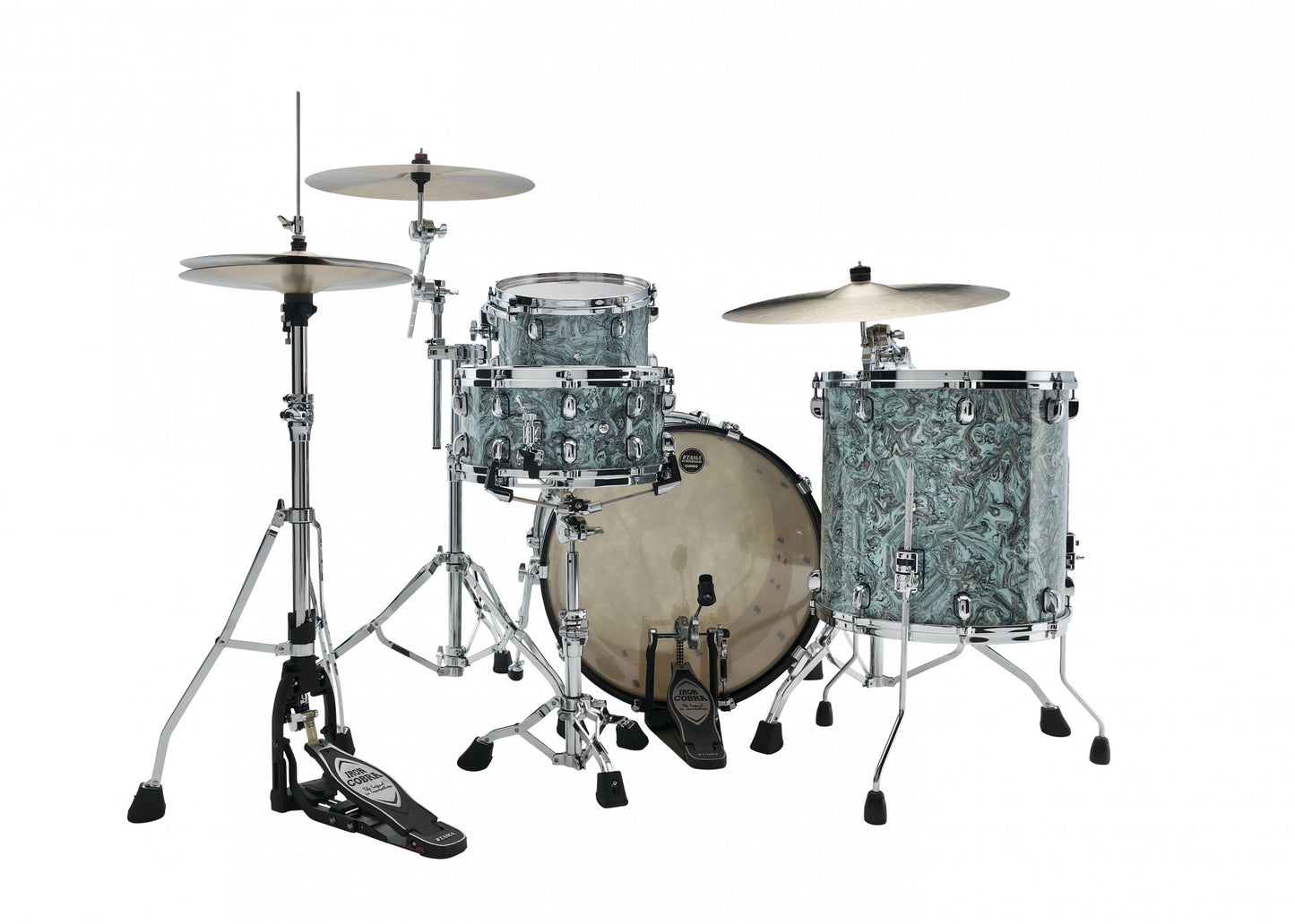 TAMA Starclassic Maple Duracover Wrap Shell Kit 3 teilig - Sky Blue Swirl/Chrom HW