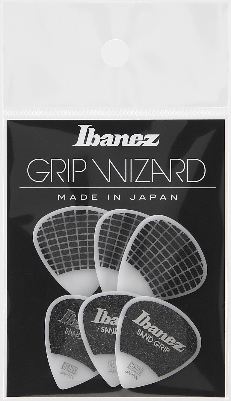 IBANEZ Grip Wizard Series Sand Grip Flat Pick - 6er Pack