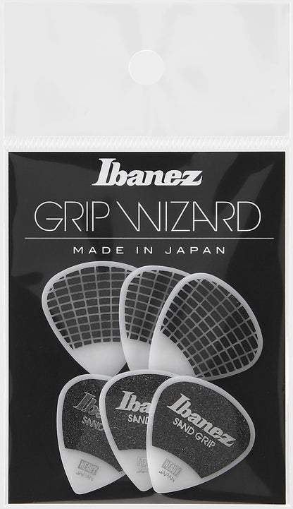 IBANEZ Grip Wizard Series Sand Grip Flat Pick - 6er Pack