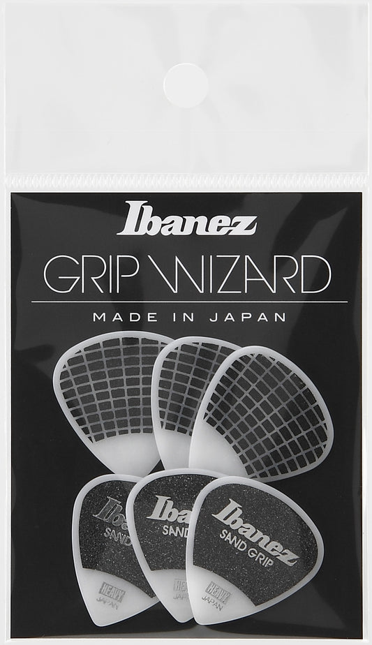 IBANEZ Grip Wizard Series Sand Grip Flat Picks - 6 pcs