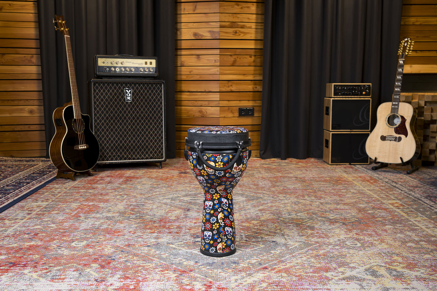 MEINL Percussion Jumbo Djembe Synthetic Head 10" - Day Of The Dead
