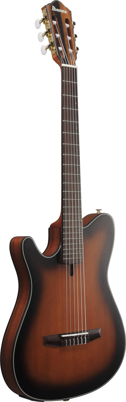 IBANEZ FRH Nylon-Saiten-Gitarre 6-String Lefty - Brown Sunburst Flat
