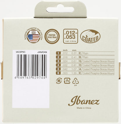 IBANEZ String Set for 6 String Acoustic Guitar - Light