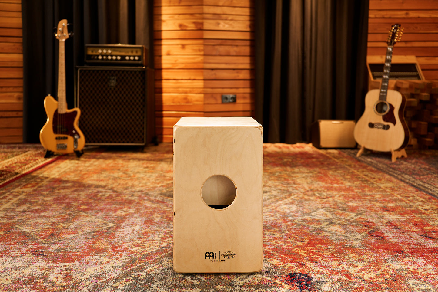 MEINL Percussion Artisan Edition Pickup Cajon - Dark Olive Burst