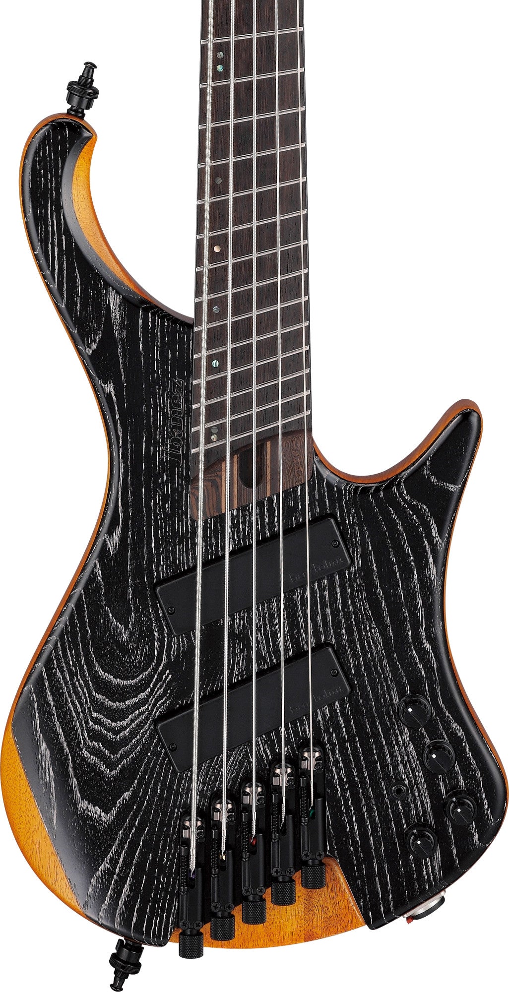 IBANEZ Bass Workshop EHB E-Bass 5-String Multi Scale - Silver Wave Black Low Gloss + Gigbag