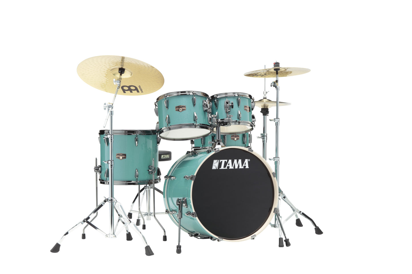 TAMA Imperialstar Drum Set 5 pcs - Sky Blue Mist/Chrome HW + MEINL Cymbals HCS Cymbal Kit/Stage Master Double-Braced Hardware Kit