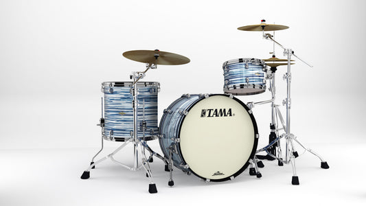 TAMA Starclassic Maple Duracover Wrap Shell Kit 3 teilig - Blue & White Oyster/Black Nickel HW