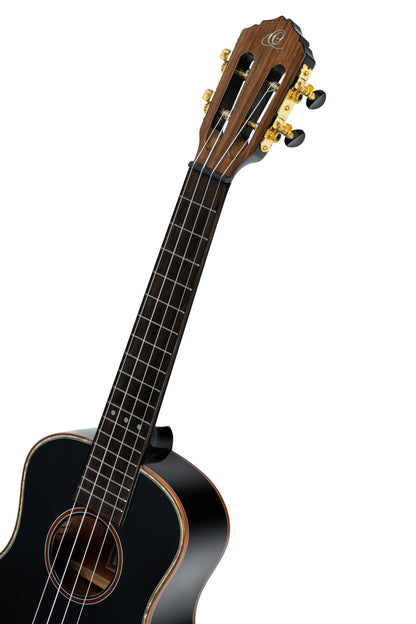 ORTEGA Onyx Serie Tenor Ukulele 4 String - Spruce / Mahogany Black + Bag