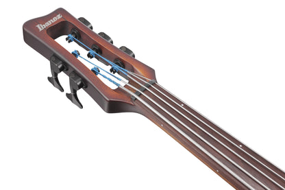 IBANEZ Bass Workshop Elektronischer Kontrabass 5-String - Mahogany Oil Burst + Gigbag & TAMA Roadpro Ständer