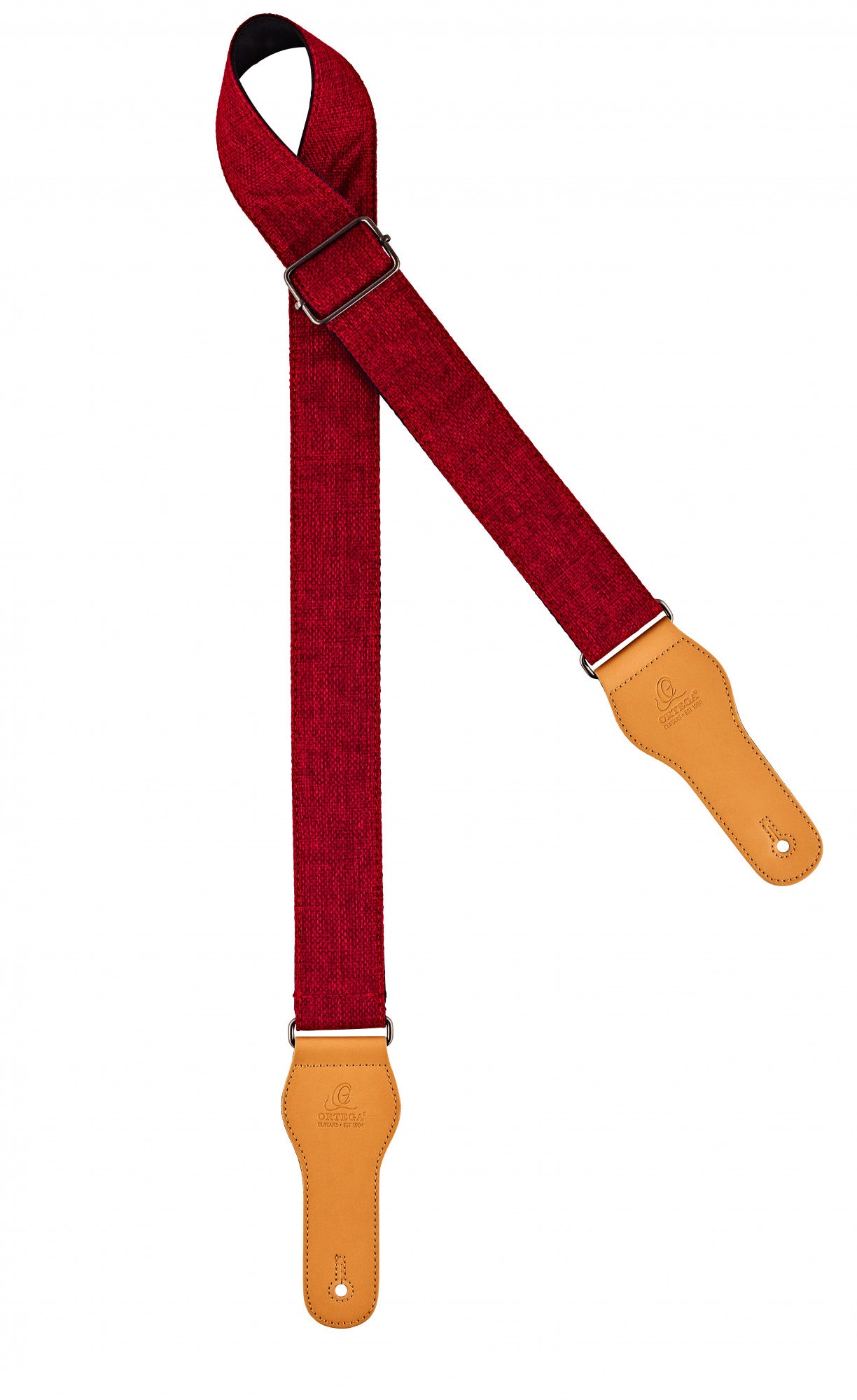 ORTEGA Casual Series Baumwollgitarrengurt - Burgundy