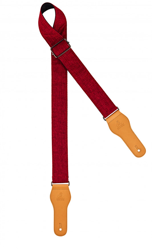 ORTEGA Casual Series Baumwollgitarrengurt - Burgundy