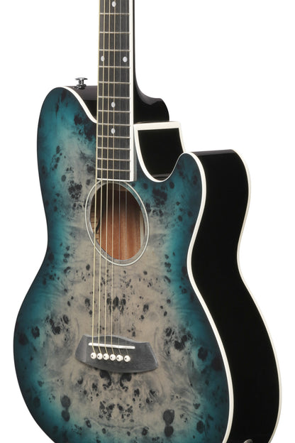 IBANEZ Talman Acoustic Guitar 6-String - Cosmic Blue Starburst High Gloss