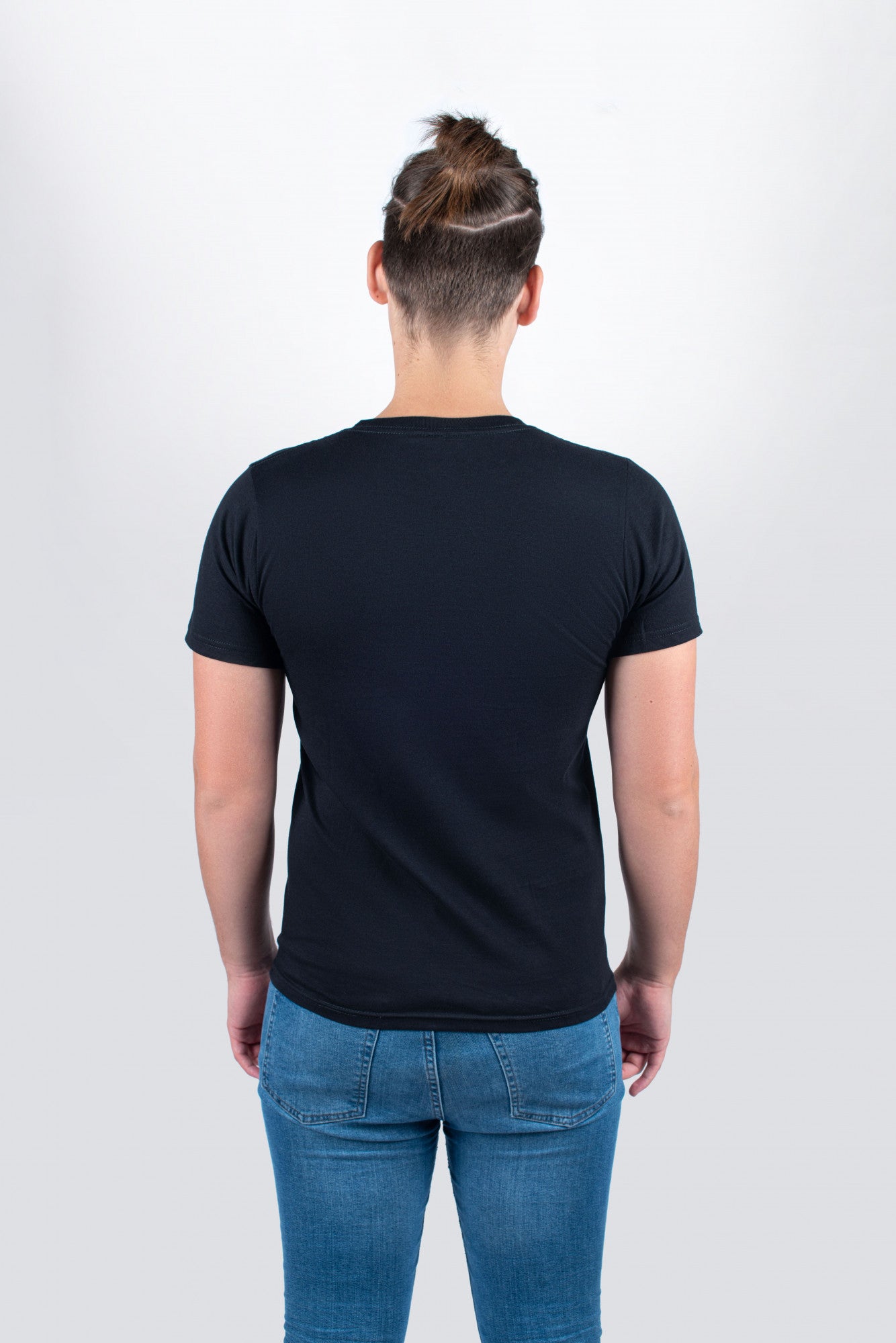 TAMA T-Shirt in schwarz mit Checkered Tee Print