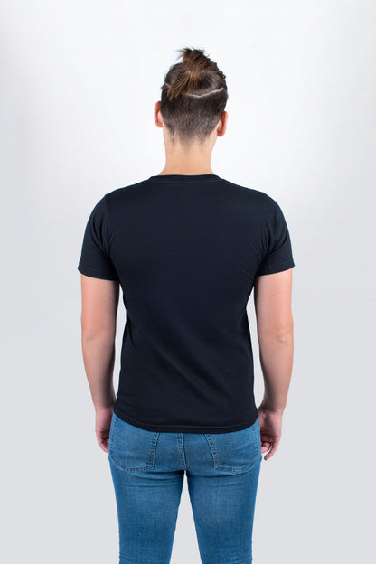TAMA T-Shirt in schwarz mit Checkered Tee Print