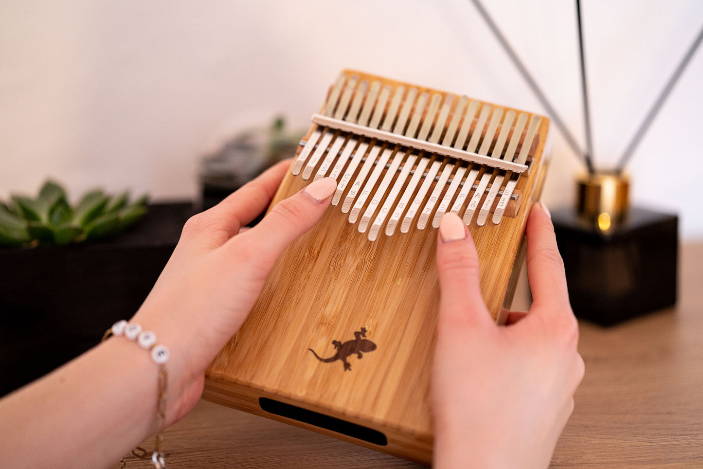 ORTEGA Lizard Series Kalimba 17 Keys - Solid Bamboo