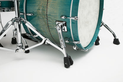 TAMA STAR Maple Bass Drum 22" x 16" - Emerald Sea Curly Maple Burst/Chrome HW/Drum Hoop Matched with Inlay (outside)