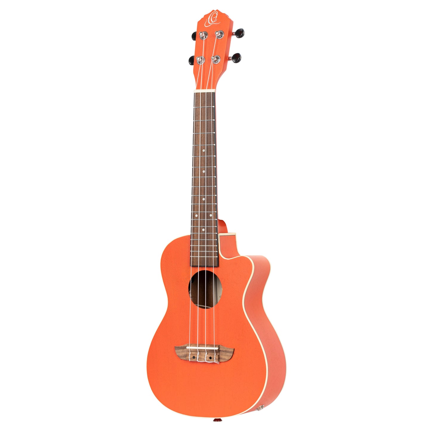 ORTEGA Earth Series Konzert Preamp Ukulele 4 String - Hokkaido Pumpkin Orange
