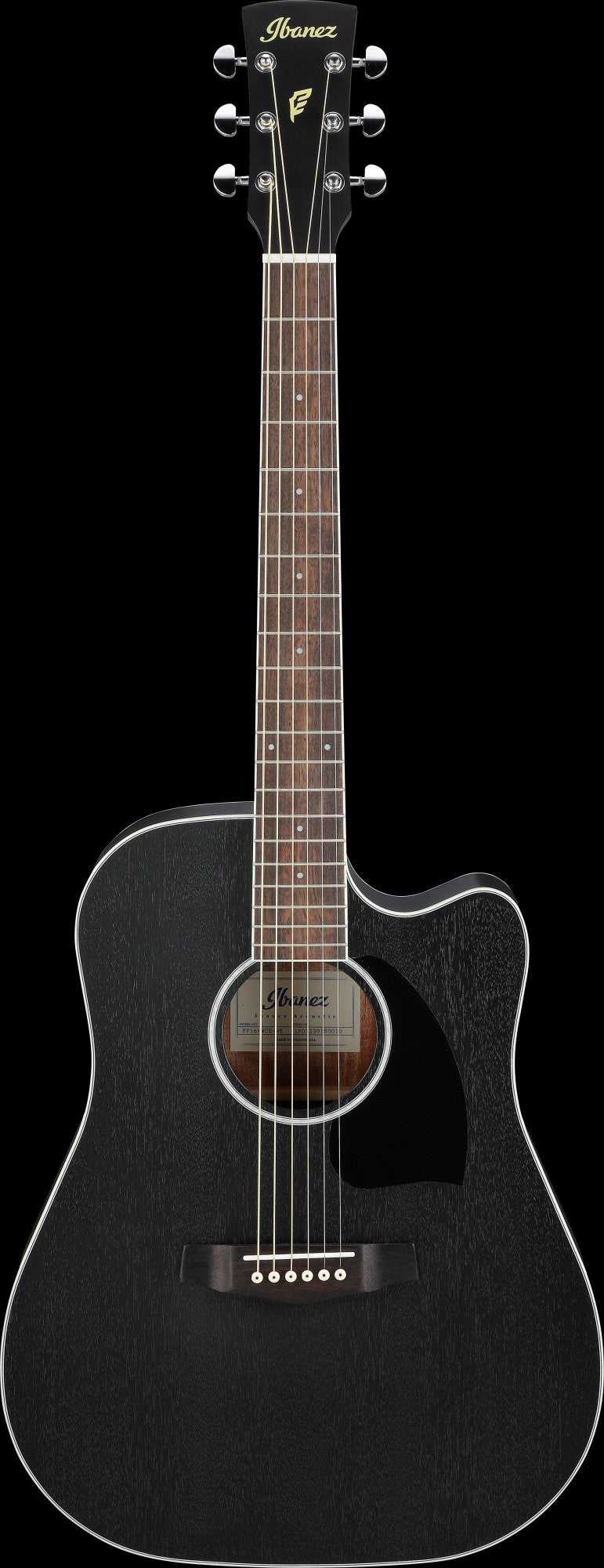 IBANEZ PF Performance Acoustic Guitar 6-String - Weathered Black Open Pore
