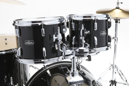 TAMA Stagestar Drum Set 5 teilig (22" BD) - Black Night Sparkle/Chrom HW + MEINL Cymbals BCS Cymbal Set