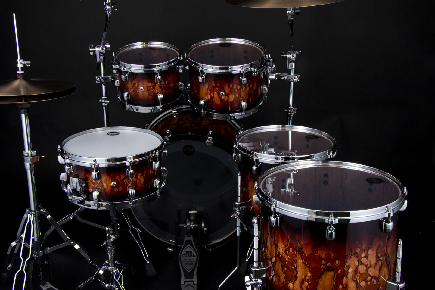 TAMA Starclassic Walnut/Birch Lacquer Shell Kit 5 teilig - Molten Brown Burst/Chrom HW
