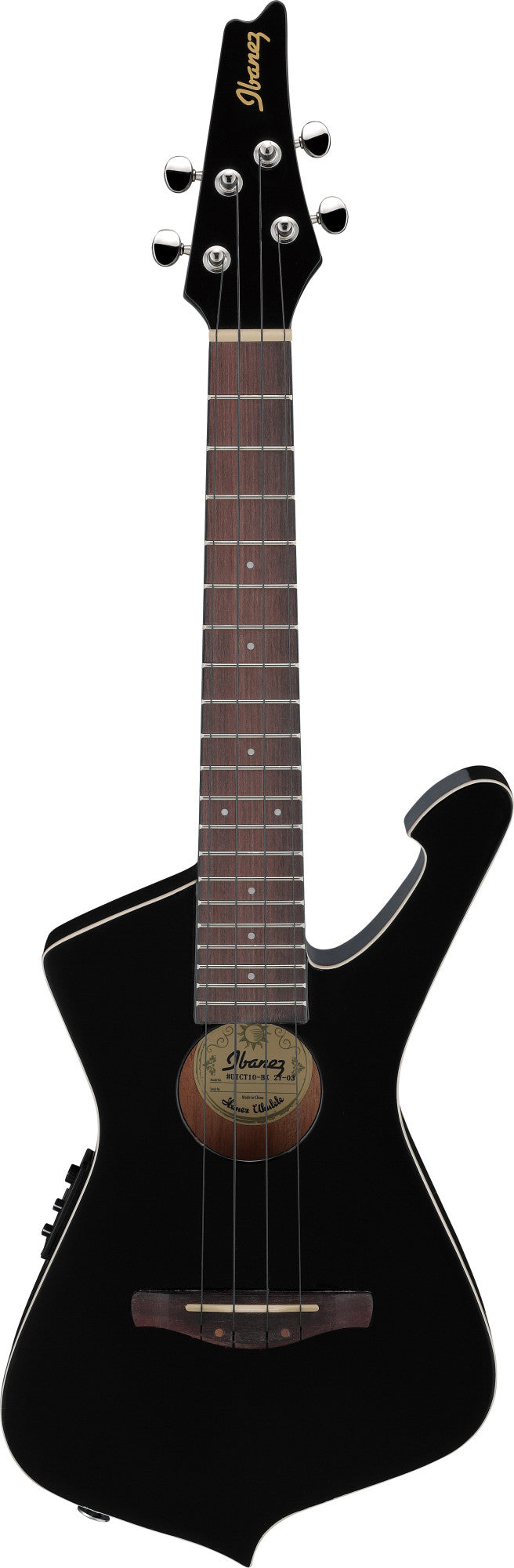 IBANEZ Iceman Tenor Ukulele 4-String - Black High Gloss + Gigbag
