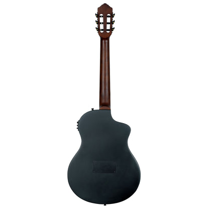 ORTEGA TourPlayer DeLuxe Nylon String Guitar 6-String Lefty - Spruce Black + Gig Bag
