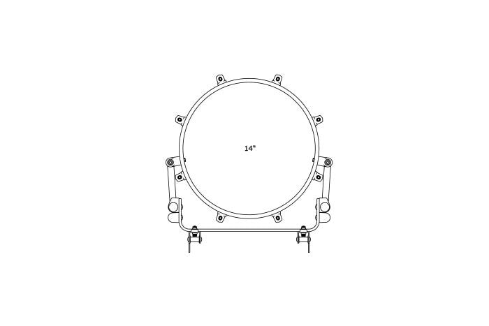 TAMA Starlight Marching Solo Tenor Drum 14" x 11,5" - Sugar White/Chrom HW