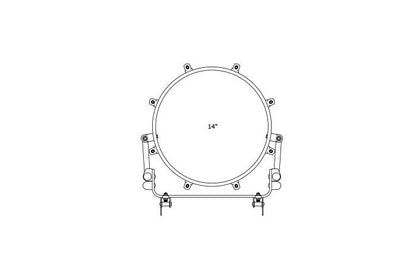 TAMA Starlight Marching Solo Tenor Drum 14" x 11,5" - Sugar White/Chrom HW
