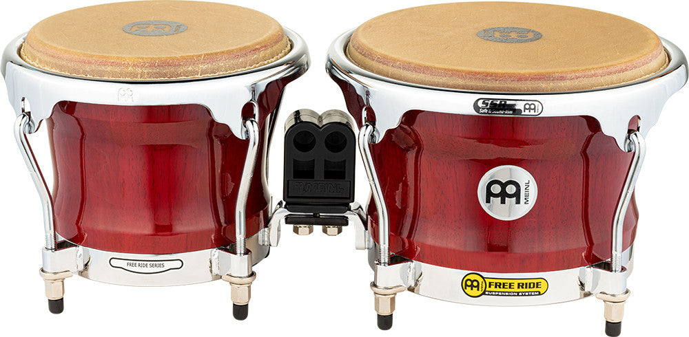 MEINL Percussion Professional Series Wood Bongo 7" Macho & 8 1/2" Hembra - Cherry Red