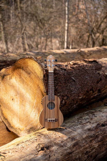 ORTEGA Timber Serie Sopran Preamp Ukulele 4 String - Zebrawood Natural + Bag