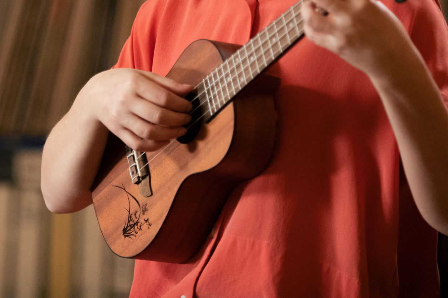 ORTEGA  Bonfire Series Concert Ukulele 4 String - Sapele Natural