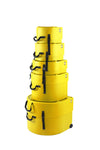 HARDCASE Fusion Case Set 2 - 20“ Bass Drum, 10“ Tom, 12“ Tom, 14“ Floor Tom, 14“ Snare Drum - Yellow / komplett gepolstert